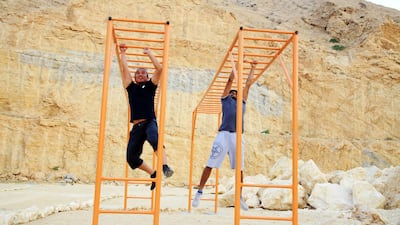 The obstacle track spans three kilometres and include mud and water challenges.