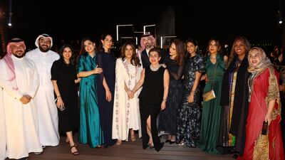 Mohammed Al Turki, centre, at the Women in Cinema dinner during last year's Red Sea International Film Festival. Photo: The Red Sea International Film Festival