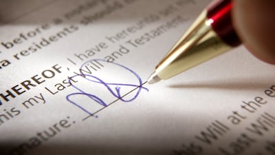 A will is a way to set clear, enforceable instructions for your financial affairs. Getty Images