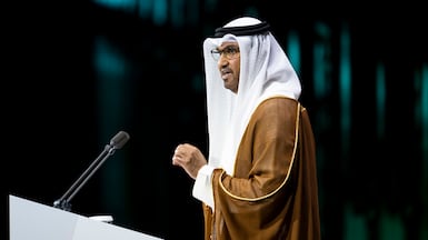 Dr Sultan Al Jaber says the closure of the Strait of Hormuz risks the 'every day affordability for billions of people'. Photo: UAE Presidential Court