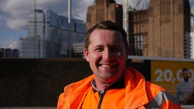 Beam member Joe at his job as a slinger-signaller on the Northern Line extension of the London Underground.