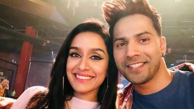 Varun Dhawan on the Dubai set of 'Street Dancer 3D' with Shraddha Kapoor. Instagram / Varun Dhawan