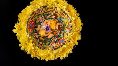 Blossom chaat, pumpkin mash and a trio of chutney from Tresind Studio's new menu. The restaurant was ranked 57th in the World's 50 Best Restaurants 'Spotlight' list. Photo: Tresind Studio