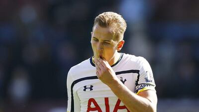 Tottenham Hotspur's Harry Kane reacts at the end of his side's 0-0 Premier League draw with Burnley on Sunday. Darren Staples / Reuters / April 5, 2015