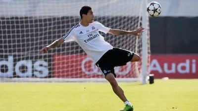 Angel Di Maria wants to stay but is one of the Real Madrid players who may be on his way out. Kevork Djansezian / AFP