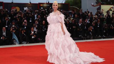 Lady Gaga wore Valentino to the A Star is Born screening at the Venice Film Festival, 2018. All photos: Getty Images