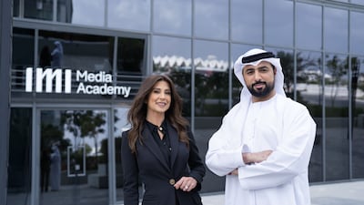 Chantal Saliba and Khalid Al Hosani. Photo: IMI Media Academy