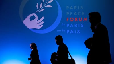 Visitors attend the Paris Peace Forum as part of the commemoration of the First World War armistice centenary, on November 11, 2018. Reuters