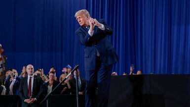 US President Donald Trump after a speech to Rockland Community College in Suffern, New York, on May 22, 2026. Reuters