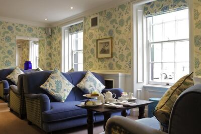 The lounge serving afternoon tea at The White Hart hotel in Salisbury. Courtesy of The White Hart hotel.