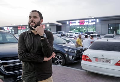 .Ammar Al Qudah says having a car in Abu Dhabi is essential. Victor Besa / The National Section: WK Reporter: Saeed Saeed