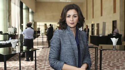 Sheikha Al Zain Sabah, under secretary of the Ministry of State for Youth Affairs of Kuwait, pictured during The Power Women of Arabia Debate at The Address Dubai Marina. Sarah Dea / The National