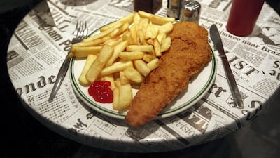 London: fish and chips. Getty Images