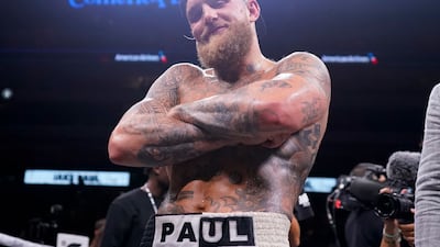 Jake Paul after defeating Nate Diaz at the American Airlines Centre. AFP