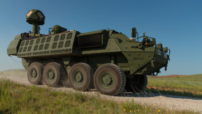 Raytheon, a Stryker-mounted 50kw laser, takes out mortars and drones during the tests.