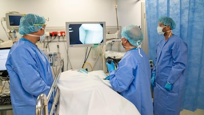 Medics were able to move the pin without causing any internal bleeding. Al Ain Hospital