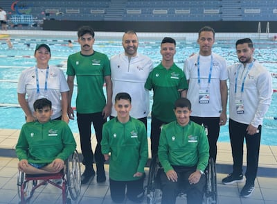 The Saudi Paralympic Swimming Team with coach Dawn Venturas. Photo: Dawn Venturas