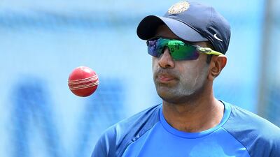 Ravichandran Ashwin takes part in a practice session at ahead of the first Test between India and Sri Lanka. Ishara S Kodikara / AFP