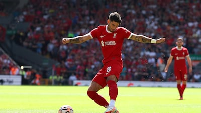 Liverpool 3 (Szoboszlai 3', Cash og 22', Salah 55') Aston Villa 0: A quality finish from Dominik Szoboszlai put Liverpool on their way to an easy win at Anfield, with Mohamed Salah putting aside Saudi Arabia transfer talk to put seal on win. "A top team performance," said Liverpool manager Jurgen Klopp. “Everybody showed up. It was a top game, the best for a while to be honest." Getty