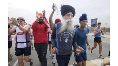 The 100-year-old runner Fauja Singh is an 'inspiration' for young and old, a reader says. Jaime Puebla /The National