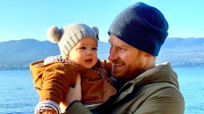 Prince Harry with his son, Archie Harrison Mountbatten-Windsor, in Canada in late 2019. Instagram / Sussex Royal