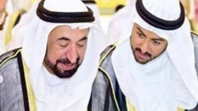 Sheikh Dr Sultan bin Muhammad Al Qasimi, Ruler of Sharjah, shares pictures of his late son Sheikh Khalid. Courtesy Twitter / Instagram