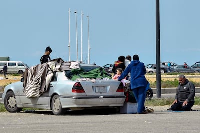 Many people who have fled Israeli air strikes in Lebanon have no shelter. EPA