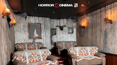 The intimate setting aims to give filmgoers a unique experience. Photo: Horror Cinema Dubai