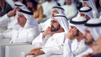 Sheikh Mohammed bin Rashid, Vice President and Ruler of Dubai, attends the Arab Strategy Forum. Dubai Media Office