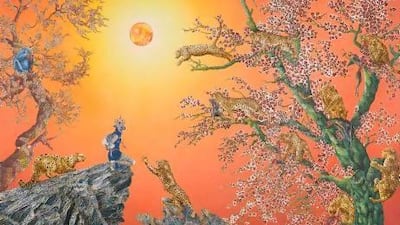 An Ode to the Dissolving Silk of Dusk, 2011, Raqib Shaw. Courtesy the Artist and White Cube