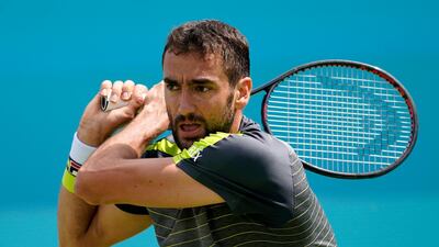 Marin Cilic was in good form to beat Cristian Garin in the first round at Queen's. EPA