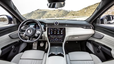 Two high-definition screens, a 12.3-inch and an 8.8-inch, look slick and have nice graphics