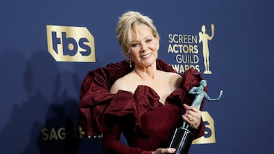 Jean Smart backstage with her award for Outstanding Performance by a Female Actor in a Comedy Series for 'Hacks'. Reuters
