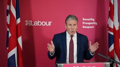 Labour leader Sir Keir Starmer makes a statement at Labour Party headquarters in London on Monday. Sir Keir has said he will do the "right thing" and step down if he is fined by police for breaking Covid regulations rules at Labour Party offices in Durham last year. PA