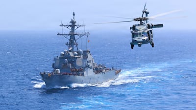 US forces in the Arabian Sea enforce a naval blockade against Iran. The war is no longer confined to a single chokepoint or even a single geography. Photo: Centcom