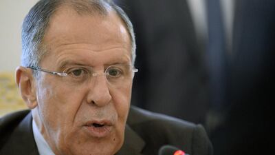 Russia's foreign minister Sergei Lavrov speaks in Moscow on July 9. AFP Photo