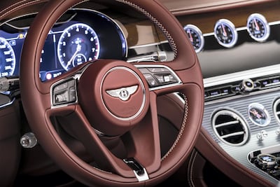 The steering is light but precise. Courtesy Bentley