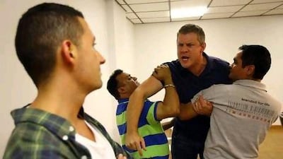 Cast members rehearse for this weekend's performance. Satish Kumar / The National