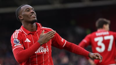 Callum Hudson-Odoi scored twice for Nottingham Forest in their win over Spurs. AFP