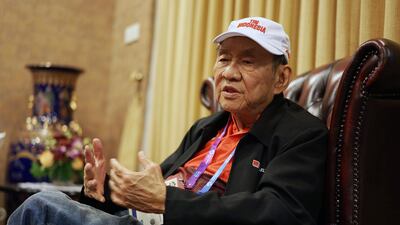Michael Bambang Hartono, co-owner of Djarum Group, speaks during an interview in Jakarta, Indonesia, on Aug. 21, 2018. Hartono, the 78-year-old tycoon and professional bridge player, whose family fortune spans from tobacco to banking and telecom, is bidding to become Indonesia's oldest Asian Games medal winner. Photographer: Dimas Ardian/Bloomberg