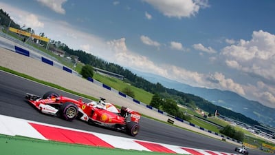 Scuderia Ferrari German driver Sebastian Vettel drives during the qualifying session of the Formula One Grand Prix of Austria at the Red Bull Ring in Spielberg, Austria on July 2, 2016. / AFP