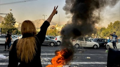 Iranians protest after the death of 22-year-old Mahsa Amini. AP