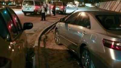 Vehicles are parked in an erratic manner in mosque areas, like the one near Sheikh Zayed Grand Mosque in Abu Dhabi, during the maghreb prayer that marks the end of the day's fast.