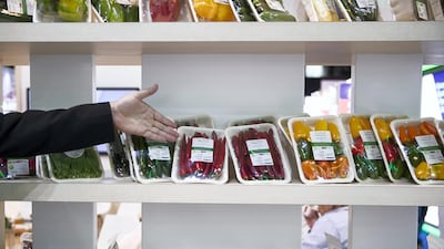 Fresh local produce is exhibited at the Gulfood exhibition. Reem Mohammed/The National