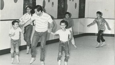The skating rink at the Tourist Club was a major attraction in the early days of Abu Dhabi's transformation into a world city. Courtesy Al Ittihad
