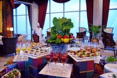 Break you fast in the world's highest suspended hotel suite. The St Regis Abu Dhabi