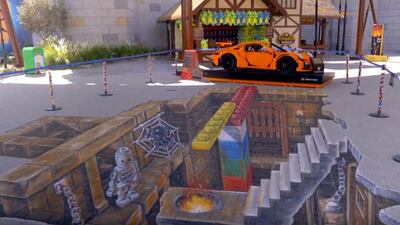 The works took chalk artist Leon Keer around 30 hours to complete.