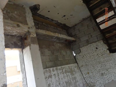 Holes in the ceiling of Zaab souq. Courtesy Abu Dhabi Municipality