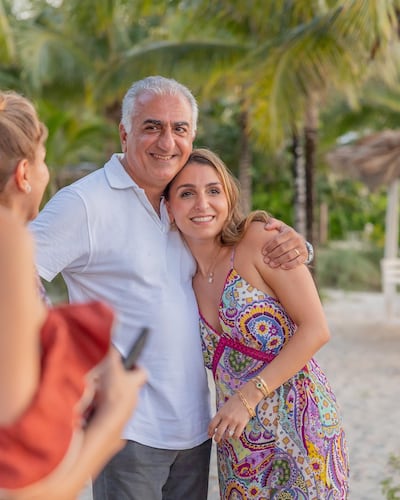 Iman Pahlavi with her father Reza Pahlavi, the former Crown Prince of Iran. Photo: @yasmine.pahlavi / Instagram