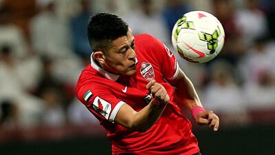 Carlos Munoz of Al Ahli could be forced to sit out the rest of the season with no place at Al Ahli any longer. Satish Kumar / The National